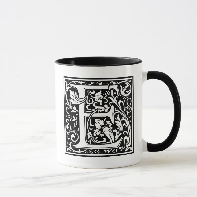 Caneca William Morris Alphabet "E" (Direita)