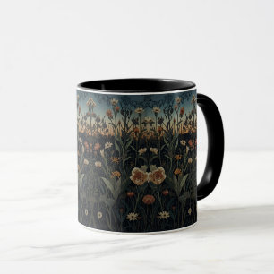 Caneca William Morris Art Nouveau Estética Escura floral