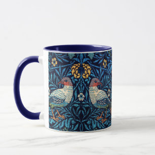 Caneca William Morris Birds Textile Patterno