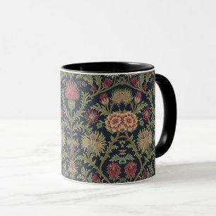 Caneca William Morris Cardo Escocês floral vintage