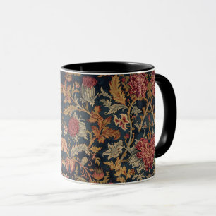 Caneca William Morris Cardo Escocês floral vintage
