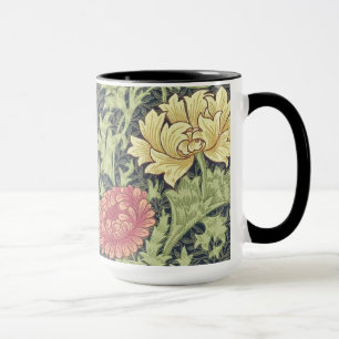 Caneca William Morris Chrysanthemum Vintage Arte Floral