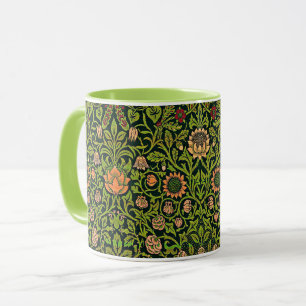 Caneca William Morris - Columbine, verde escuro,