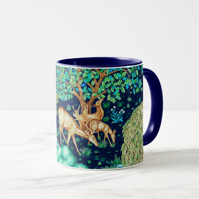 Caneca William Morris Deer por um índio Brook Tapeçaria (Frente Esquerda)