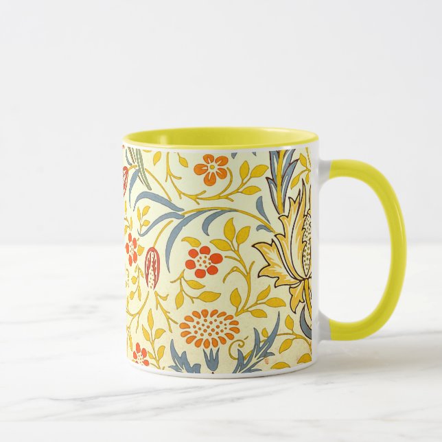 Caneca William Morris Flora Floral Wallpaper Padrão (Direita)