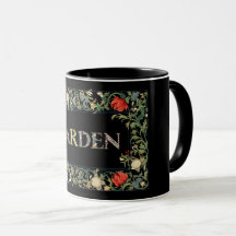 William Morris Floral Garden Motto e Quadro