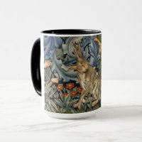 William Morris Forest Rabbit Floral Art Nouveau