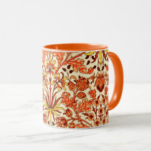 Caneca William Morris Hyacinth Impressão, Orange e Rust