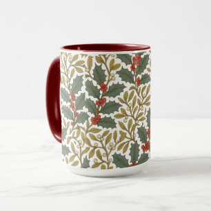 Caneca William Morris Inspirou Holly & Mistletoe
