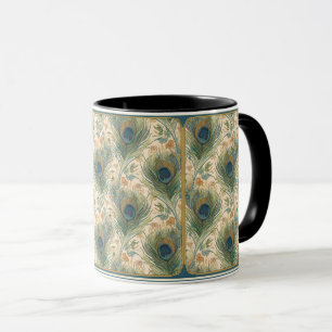 Caneca William Morris O Pavão Arte Nova Vintage