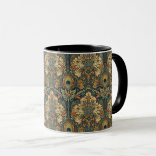 Caneca William Morris O Pavão Arte Nova Vintage