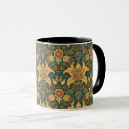 Caneca William Morris Ouro Lily Vintage Pré-Raphaelite