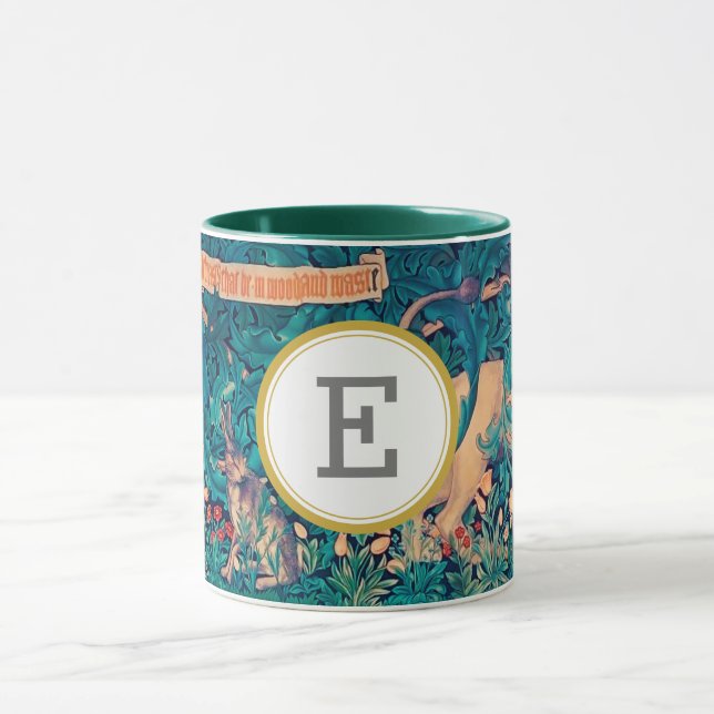 Caneca William Morris PERSONALIZADO INICIAL (Centro)