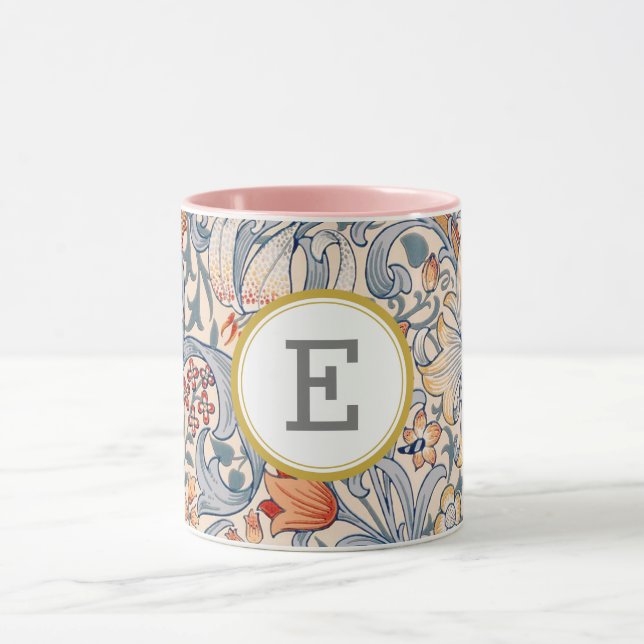 Caneca William Morris PERSONALIZADO INICIAL (Centro)
