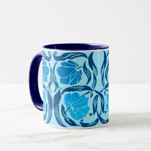 Caneca William Morris Pimpernel, Denim e Azul Claro