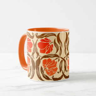 Caneca William Morris Pimpernel, Rust Orange e Brown