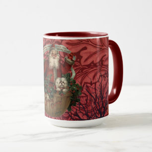 Caneca William * Morris Santa Claus Burgundy Tea