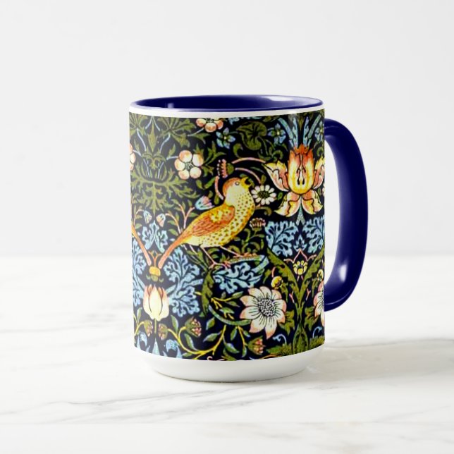 Caneca William Morris - Strawberry Thief Mug (Frente Esquerda)