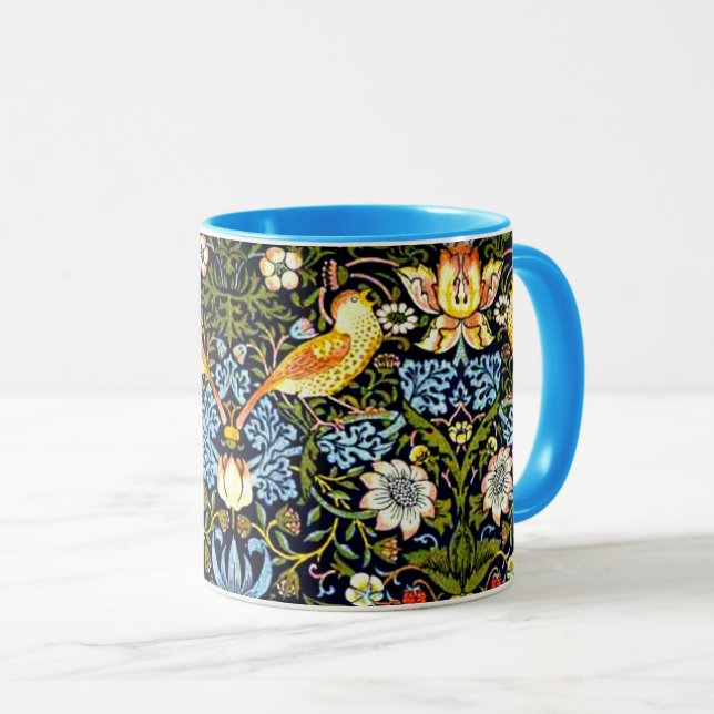 Caneca William Morris - Strawberry Thief Mug (Frente Esquerda)