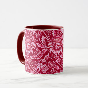 Caneca William Morris Sunflower, Borgonha e Rosa