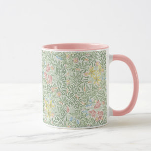 Caneca William Morris Vintage, Bandeira Verde Rosa