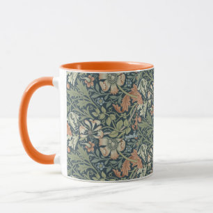 Caneca William Morris Vintage Compton Verde Rosa