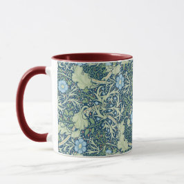 Caneca William Morris Vintage Floral Blue Seaweed