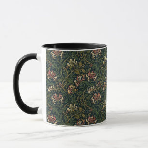 Caneca William Morris vintage padrão floral de madressilv