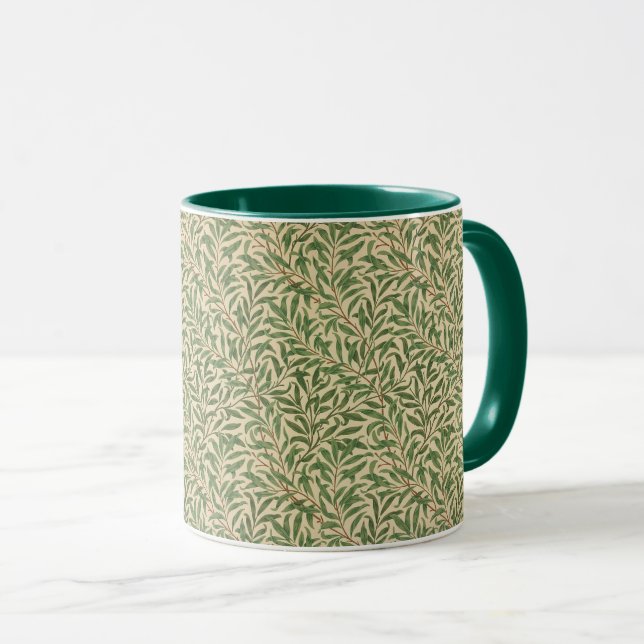 Caneca William Morris Willow Bough Green Willow Leaves (Frente Esquerda)