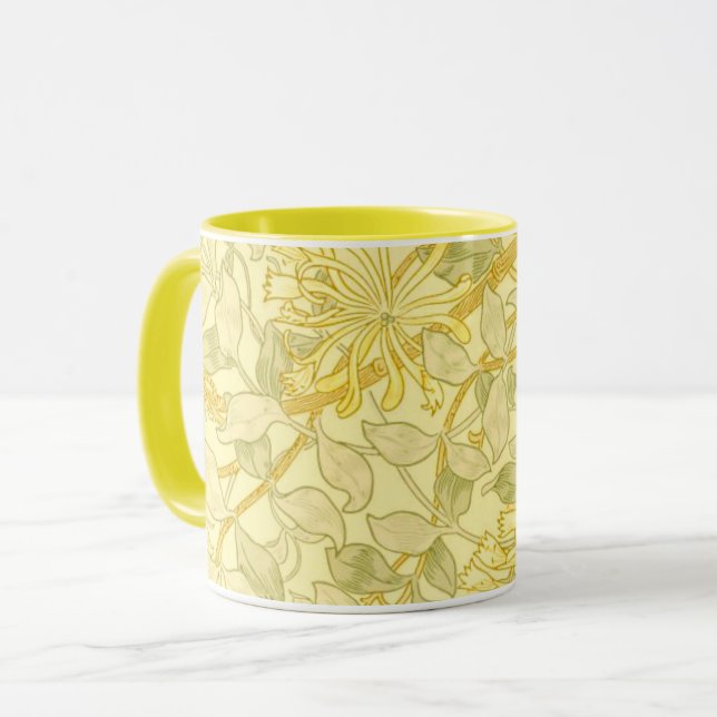 Caneca William Morris - Yellow Honeysuckle (Frente Esquerda)