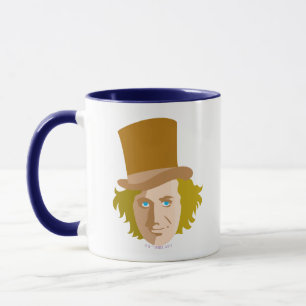 Caneca Willy Wonka Stenciled Face Graphic