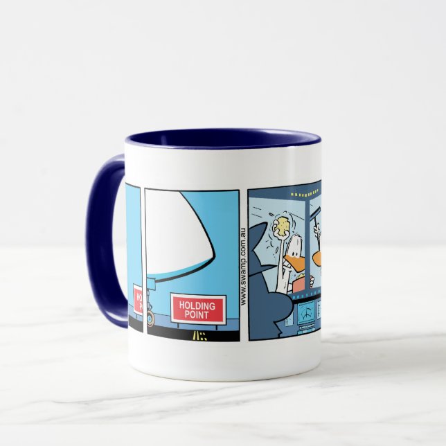 Caneca Windshield Cleaners Engraçado Piloto Aéreo Mug (Frente Esquerda)