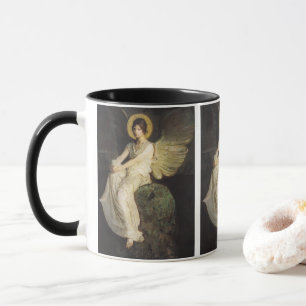 Caneca Winged Figure sentada sobre uma rocha por Abbott T