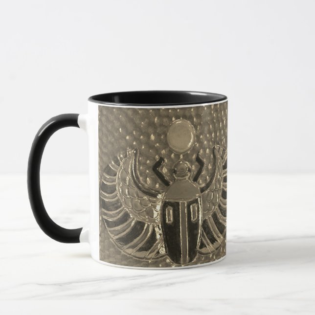 Caneca Winged Scarab tile Pattern Mug 2 (Esquerda)