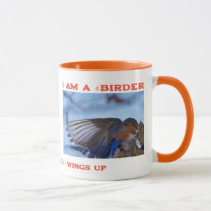 Caneca Wings Up Eastern Bluebird Birder
