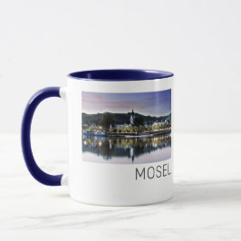 Caneca Winningen Moselle Sunset Panorama Alemanha Vintage