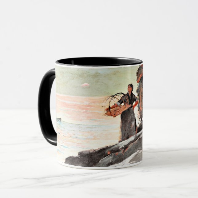 Caneca Winslow Homer - Baía do Saco, famosa pintura (Frente Esquerda)