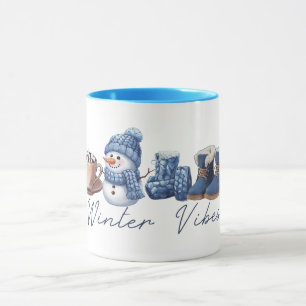 Caneca Winter Vibes Friendly Snowman