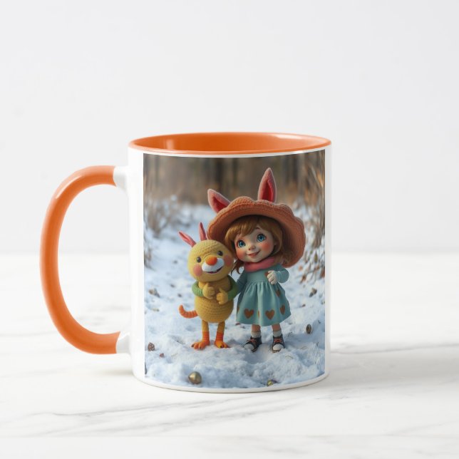 Caneca „Winterfreunde – Magische Freundschaft im Schnee“ (Esquerda)