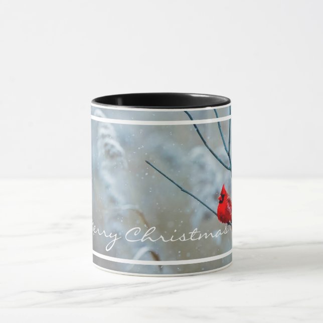 Caneca Wintry Cardinal Foliday Mug (Centro)
