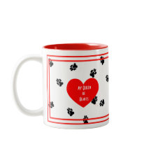 Caneca Wirehaired dos corações do Dachshund
