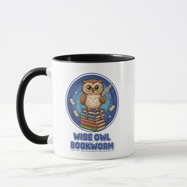 Caneca Wise Owl Bookworm (Esquerda)