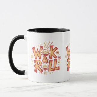 Caneca Wok & Roll Dim Sum Asian Cuisine Vintage Retro Foo