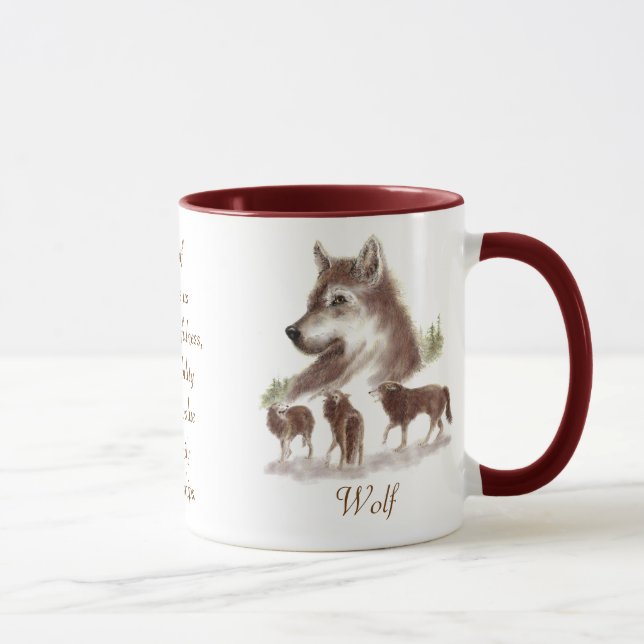 Caneca Wolf Animal Totem (Direita)