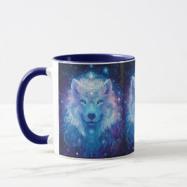 Caneca Wolf Blau magischer Sternenhimmel