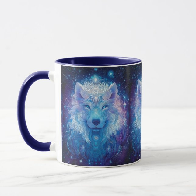 Caneca Wolf Blau magischer Sternenhimmel (Esquerda)