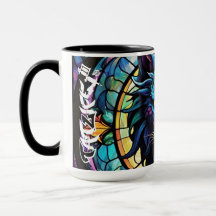 Wolf Mug de Vidro Estampado