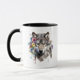 Caneca Wolf Mug original da América tribal