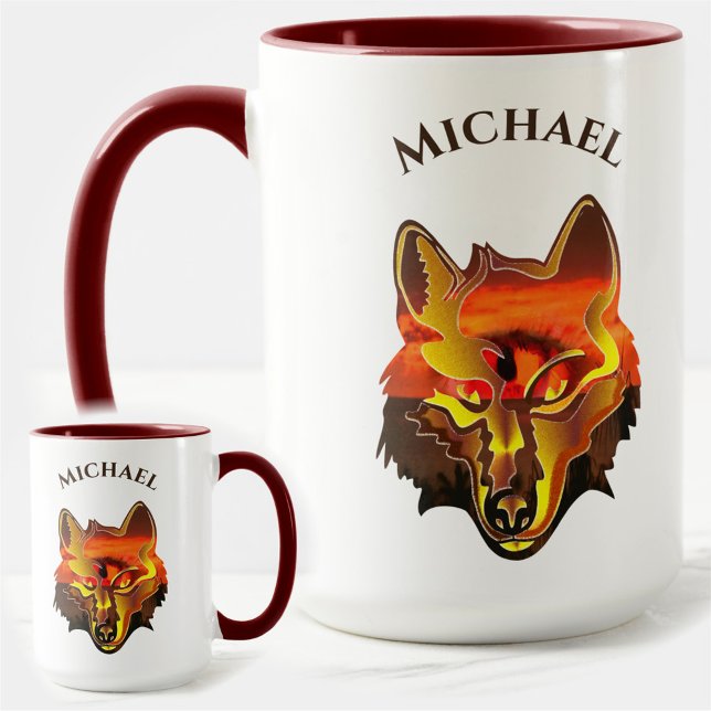 Caneca Wolf Sunset Eye 2106 (Criador carregado)