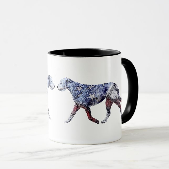 Caneca Wolfhound Irlandês Patriótico (Frente Esquerda)